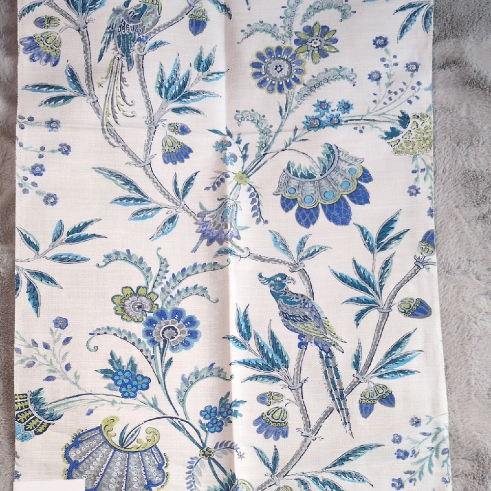 Aerin for Lee Jofa Fabrics - Cerulean and Green Floral Fabric
